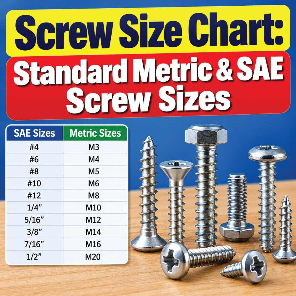 Screw Size Chart