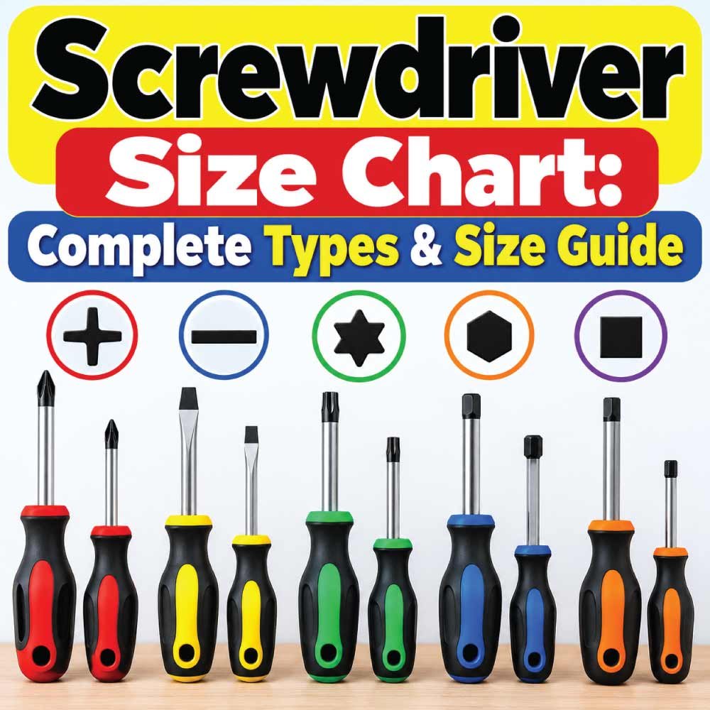 Screwdriver Size Chart