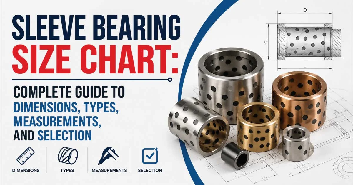 Sleeve Bearing Size Chart: Complete Guide to Dimensions, Types, Measurements, and Selection