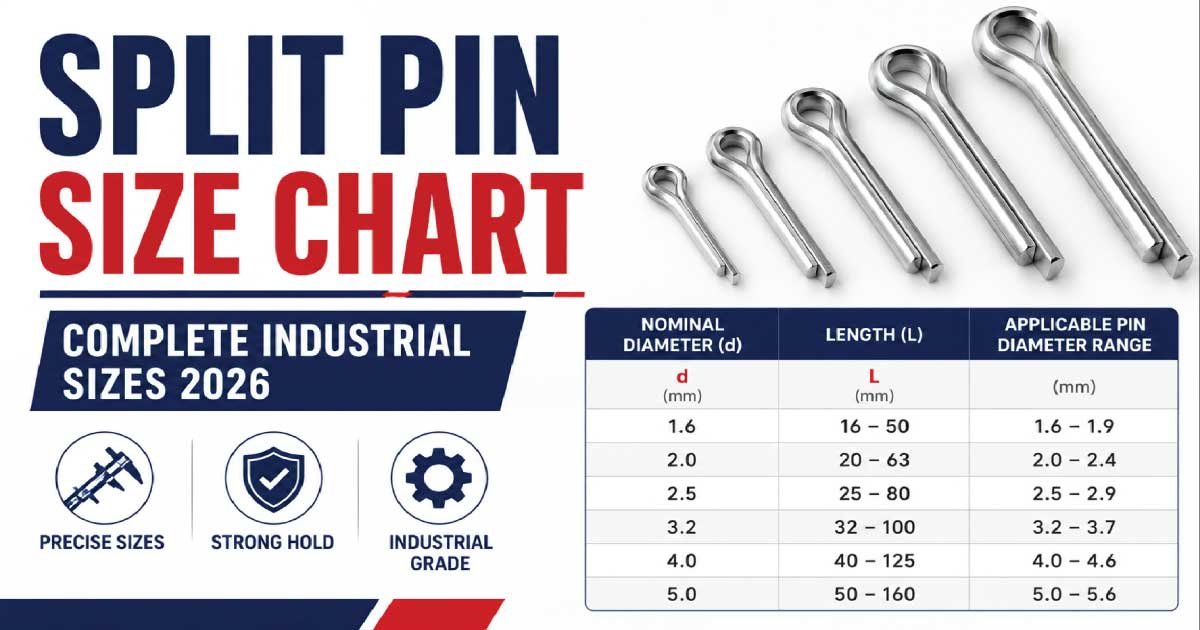 Split Pin Size Chart