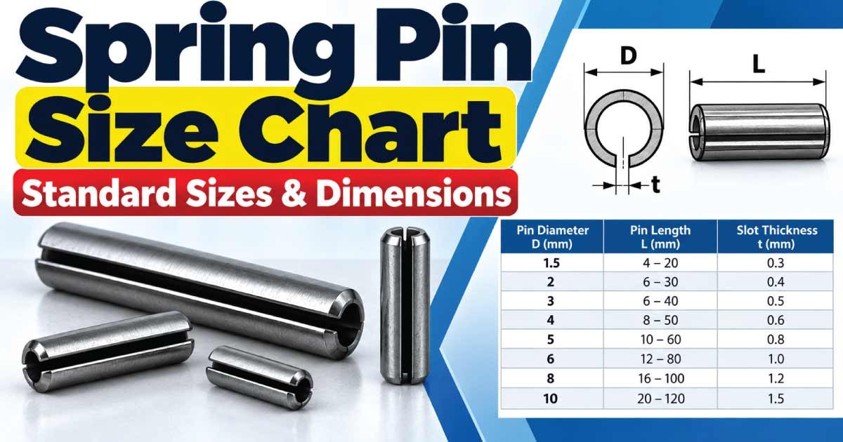 Spring Pin Size Chart