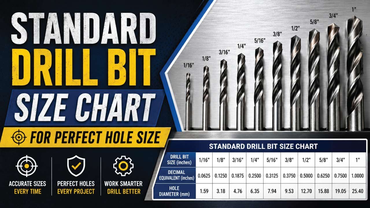 Standard Drill Bit Size Chart for Perfect Hole Size