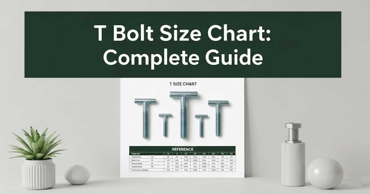 T Bolt Size Chart