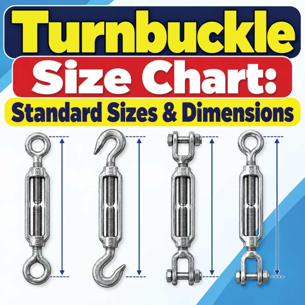 Turnbuckle Size Chart