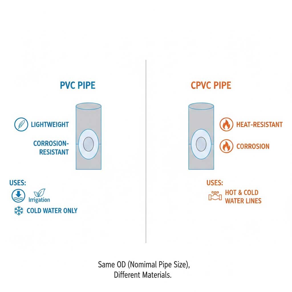 Types of Pipes and Their Common Uses
