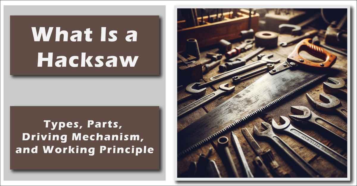 What Is a Hacksaw? Types, Parts, Driving Mechanism, and Working Principle
