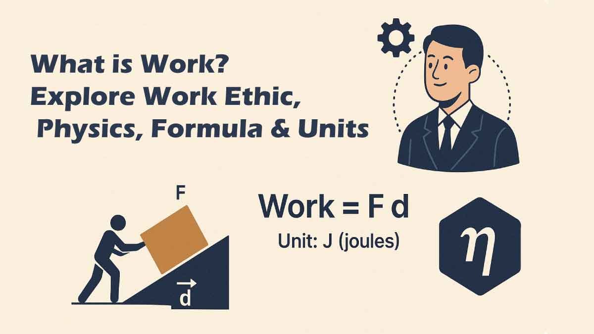 What is Work?Explore Work Ethic, Physics, Formula & Units