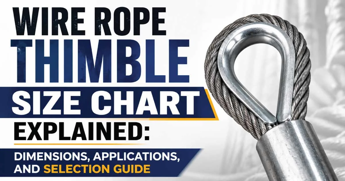 Wire Rope Thimble Size Chart Explained: Dimensions, Applications, and Selection Guide